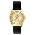 Bulova Women's Corporate Collection Gold-Tone Leather Strap Watch